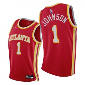 Hawks Jalen Johnson 2021-22 Icon Edition Jersey Red