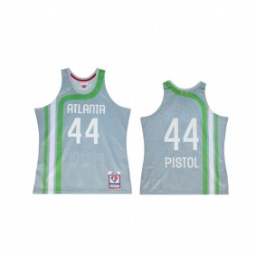 Pete Maravich #44 Atlanta Hawks Retro 75th Jersey Silver