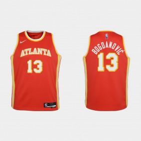 Hawks 75th Anniversary Red Bogdan Bogdanovic Youth Jersey Icon