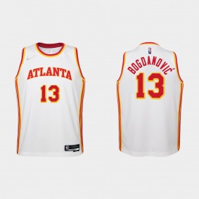 Hawks 75th Anniversary White Bogdan Bogdanovic Youth Jersey Association