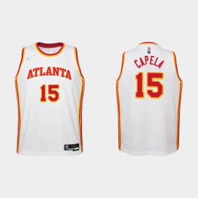 Hawks 75th Anniversary White Clint Capela Youth Jersey Association