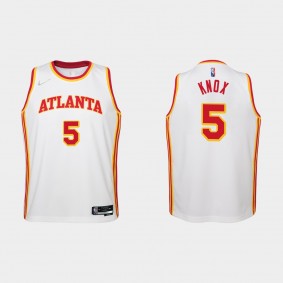 Hawks 75th Anniversary White Kevin Knox Youth Jersey Association