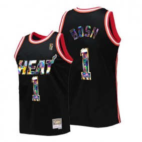 Miami Heat Chris Bosh #1 Jersey NBA 75th Diamond Anniversary Black Throwback