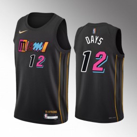 Miami Heat Darius Days #12 Red City Edition Jersey 75th Diamond Badge