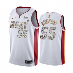 Duncan Robinson White Hot Miami Heat #55 White Jersey NBA75th Diamond