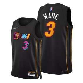 Heat Dwyane Wade City Edition Jersey Black