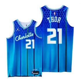 JT Thor Hornets 2021-22 City Edition Teal Jersey NBA 75th Authentic