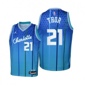 JT Thor Charlotte Hornets Teal 2021-22 City Edition Jersey - Kids