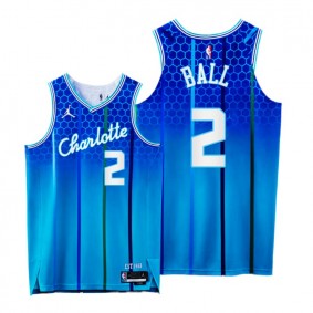 LaMelo Ball Hornets 2021-22 City Edition Teal Jersey NBA 75th Authentic