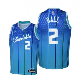 LaMelo Ball Charlotte Hornets Teal 2021-22 City Edition Jersey - Kids