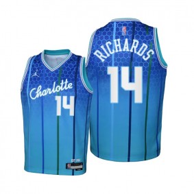 Nick Richards Charlotte Hornets Teal 2021-22 City Edition Jersey - Kids