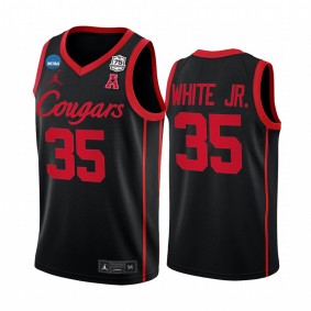 Fabian White Jr. Houston Cougars Black Jersey 2022 NCAA March Madness 75th Basketball