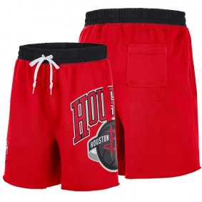 Houston Rockets Shorts 75th Anniversary Courtside Fleece Red Shorts