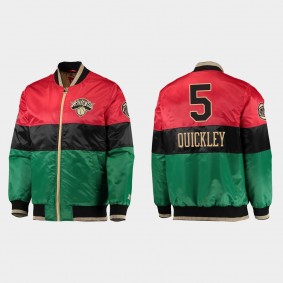 Knicks Immanuel Quickley 75th Anniversary BHM Jacket Red