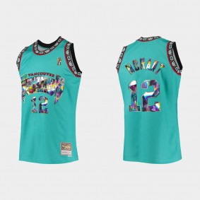 Grizzlies Ja Morant 75TH Teal Retro Jersey Diamond Edition