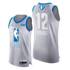 Ja Morant 2022 All-Star Grey Blue NBA 75th Authentic Jersey Grizzlies #12