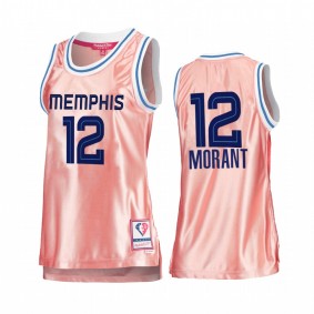 Ja Morant Memphis Grizzlies Rose Gold Jersey #12 Pink 75th Anniversary Women's Tank