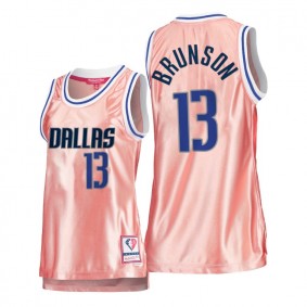 Jalen Brunson Dallas Mavericks Rose Gold Jersey 75th Anniversary Pink Women's