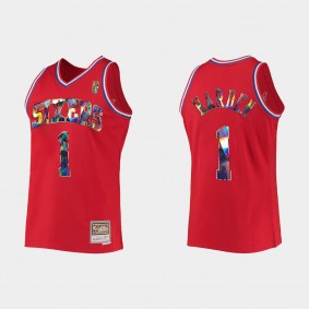 76ers James Harden 75TH Red HWC Limited Jersey Diamond Edition