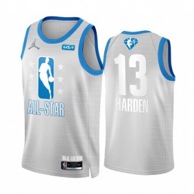 Nets James Harden 2022 Cleveland All-Star Jersey Gray 75th Patch Uniform