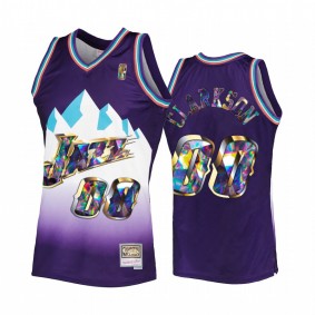 Jordan Clarkson #00 Utah Jazz NBA 75th Anniversary Diamond Jersey Purple