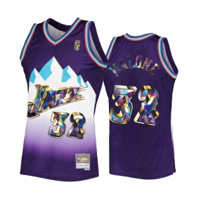Karl Malone #32 Utah Jazz NBA 75th Anniversary Diamond Jersey Purple