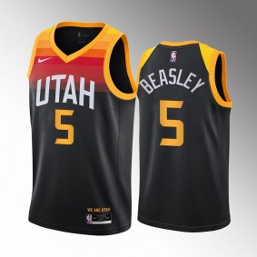 Utah Jazz Malik Beasley #5 City Edition Black Jersey Diamond 75th