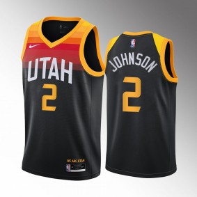 Utah Jazz Stanley Johnson #2 Black City Edition Jersey 75th Diamond