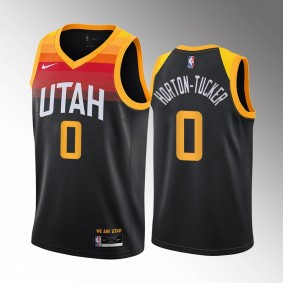 Utah Jazz Talen Horton-Tucker #0 Black City Edition Jersey 75th Diamond