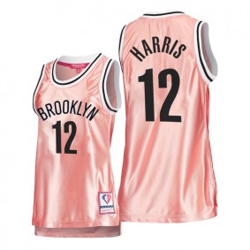 Hot Lady's Brooklyn Nets #12 Joe Harris Pink Rose Gold Jersey 75th Anniversary