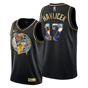 #17 John Havlicek Boston Celtics NBA 75th Anniversary Team Black Jersey