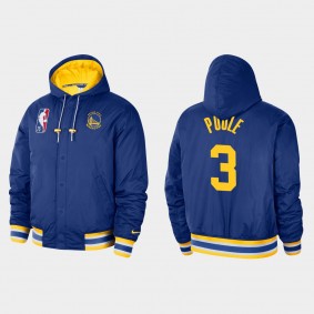 75th Warriors Jordan Poole Courtside Jacket Royal