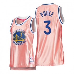 Hot Lady's Golden State Warriors #3 Jordan Poole Pink Rose Gold Jersey 75th Anniversary