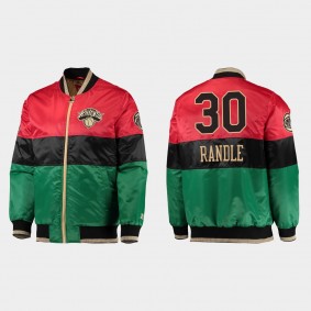 Knicks Julius Randle 75th Anniversary BHM Jacket Red