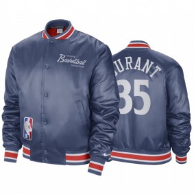 Kevin Durant #35 Warriors Team 31 Courtside Navy 75th Jacket