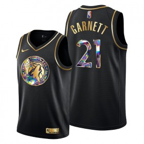 #21 Kevin Garnett Minnesota Timberwolves NBA 75th Anniversary Team Black Jersey