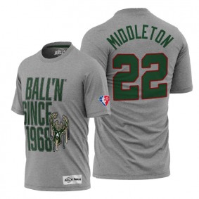 Khris Middleton Bucks Since 1968 Gray Tee