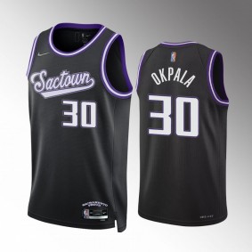 KZ Okpala Sacramento Kings City Edition Black #30 Jersey 75th Diamond Badge