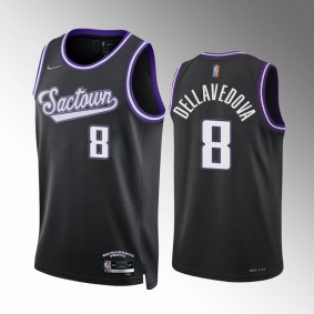 Matthew Dellavedova Sacramento Kings City Edition Black #8 Jersey 75th Diamond Badge