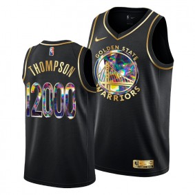 Klay Thompson Warriors 75th Diamond Edition Career Milestone 12000 Points Black Jersey