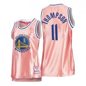 Hot Lady's Golden State Warriors #11 Klay Thompson Pink Rose Gold Jersey 75th Anniversary