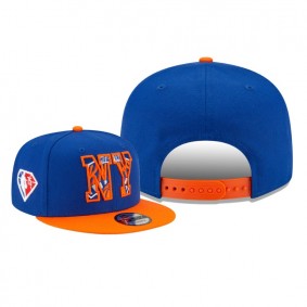 New York Knicks 2021 NBA Draft Blue Hat 75th Anniversary Logo