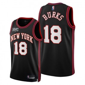 Knicks Alec Burks 2021-22 City Edition Jersey Black