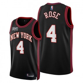 Knicks Derrick Rose 2021-22 City Edition Jersey Black