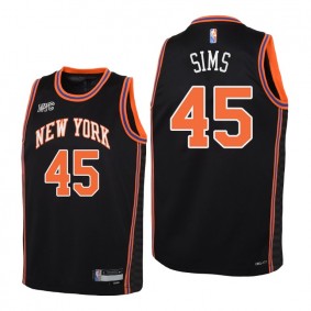 Jericho Sims New York Knicks Black 2021-22 City Edition Jersey - Kids