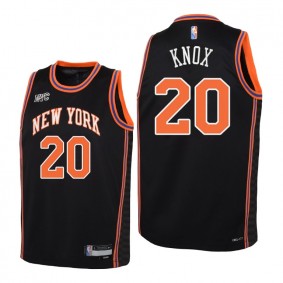 Kevin Knox New York Knicks Black 2021-22 City Edition Jersey - Kids