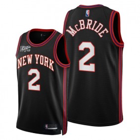 Knicks Miles McBride 2021-22 City Edition Jersey Black