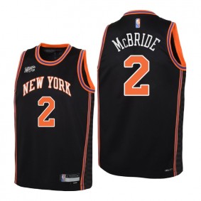 Miles McBride New York Knicks Black 2021-22 City Edition Jersey - Kids