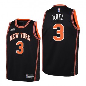 Nerlens Noel New York Knicks Black 2021-22 City Edition Jersey - Kids