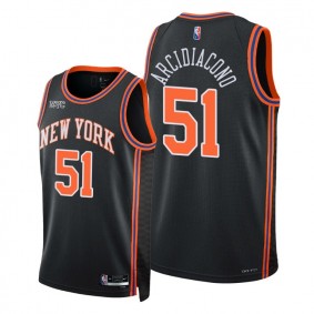 Ryan Arcidiacono #51 New York Knicks 2022 City Edition Black Jersey 75th Diamond